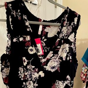 Plus size Navy wide leg jumpsuit